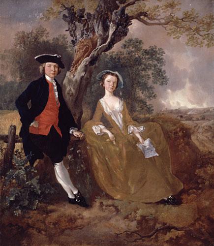 Thomas Gainsborough An Unknown Couple in a Landscape oil painting image